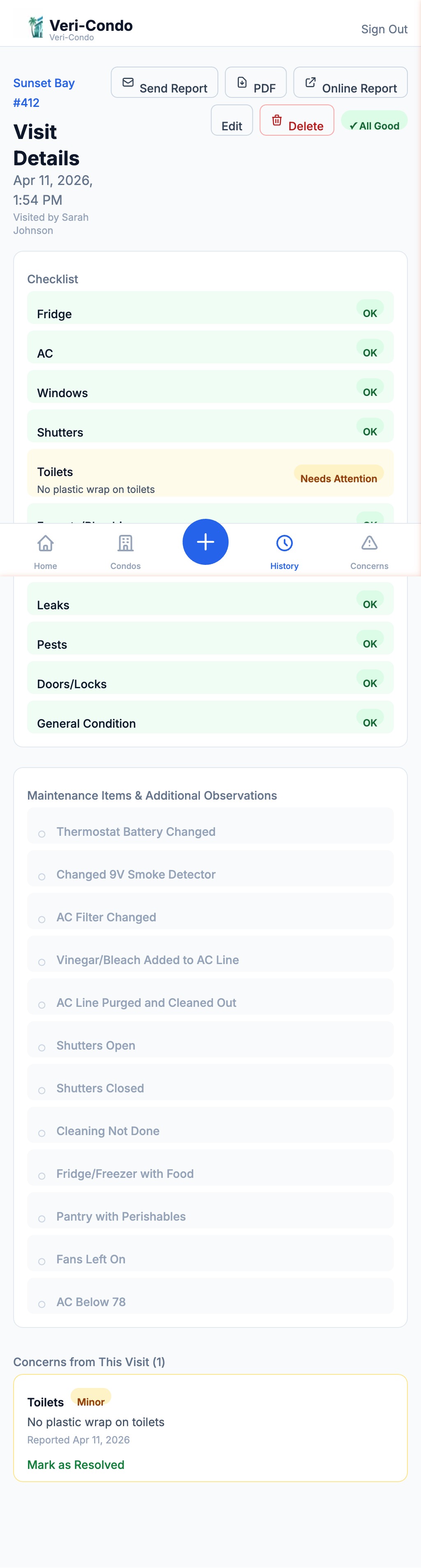 Mobile inspection view